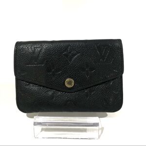 Authentic Louis Vuitton Black Empriente Leather Key Cles Pouch Black Noir Wallet